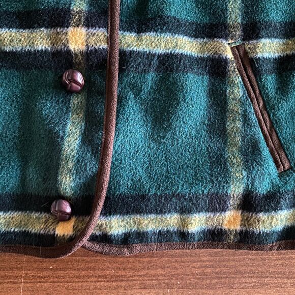 Janie & Jack Green Plaid Cape Girls' 5-6 - Picture 6 of 11